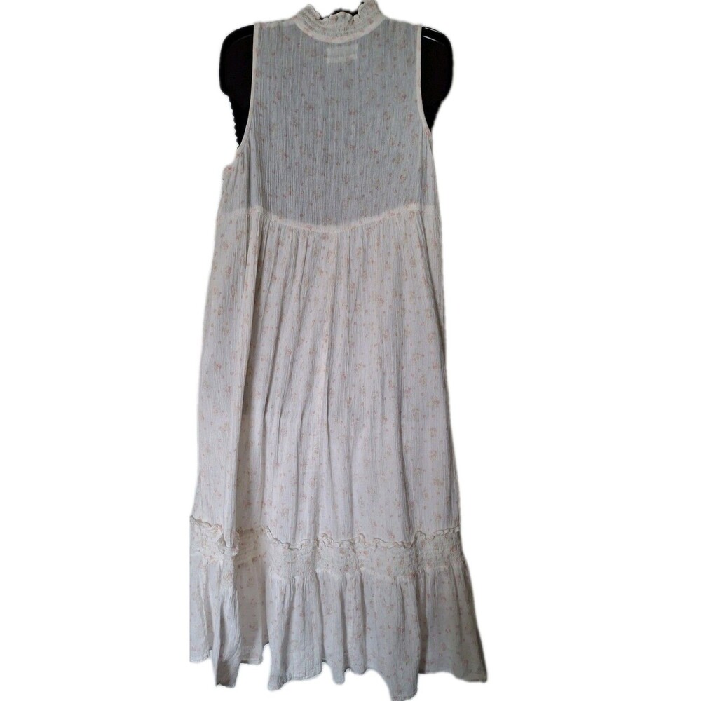 Urban Outfitters Annabelle Mock Neck Midi Dress Medium Cottagecore Shabby Chic - Picture 3 of 10